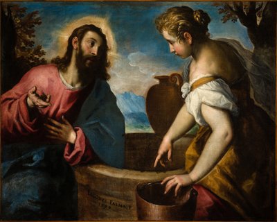 Jesus und die Samariterin von Palma Il Giovane