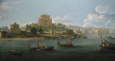 Blick auf die Villa Costaguti und Villa Pamphilj zwischen Anzio und Nettuno von Paolo Anesi