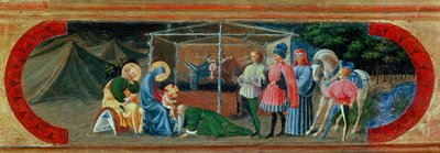 Anbetung der Heiligen Drei Könige. Gemälde von Paolo di Dono, genannt Paolo Uccello (1397-1475) von Paolo Uccello