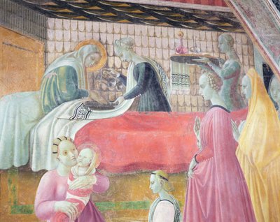 Geburt der Jungfrau, aus der Kapelle der Himmelfahrt von Paolo Uccello