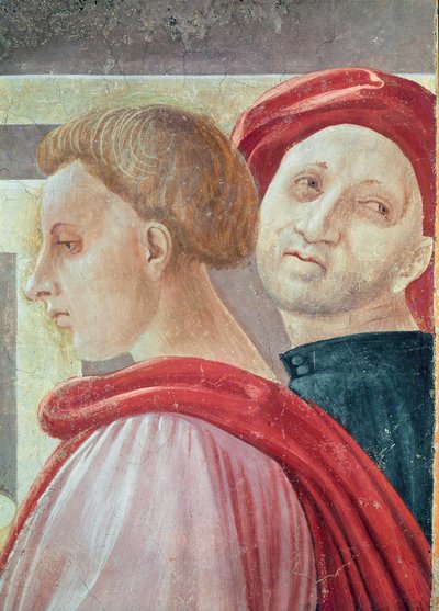 Köpfe von zwei Männern, aus der Darstellung der Maria im Tempel, 1433-34 (Detail) von Paolo Uccello