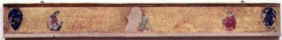 Predella zeigt Christus, der zwischen der Madonna und dem hl. Johannes aus dem Grab aufersteht von Paolo Uccello