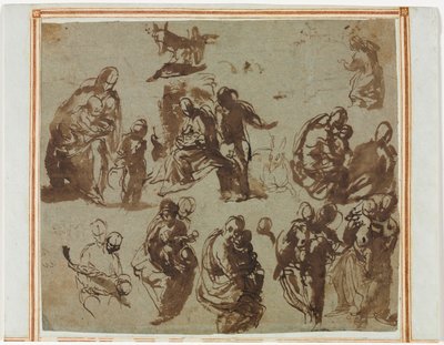 Verschiedene Skizzen der Madonna und des Kindes, um 1580 von Paolo Veronese