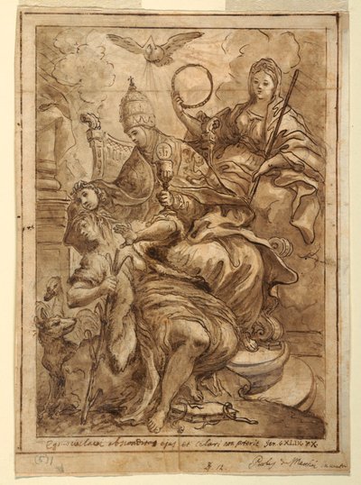 Kirche triumphiert über Falschheit, ca. 1700 von Paolo de Mattheis