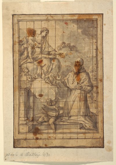 Jungfrau und Kind in Herrlichkeit, ca. 1600–1700 von Paolo de Mattheis