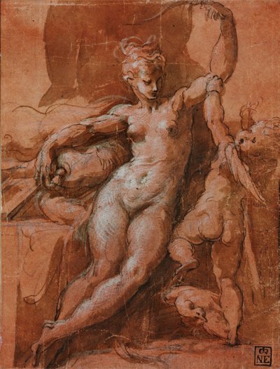 Venus entwaffnet Amor von Parmigianino
