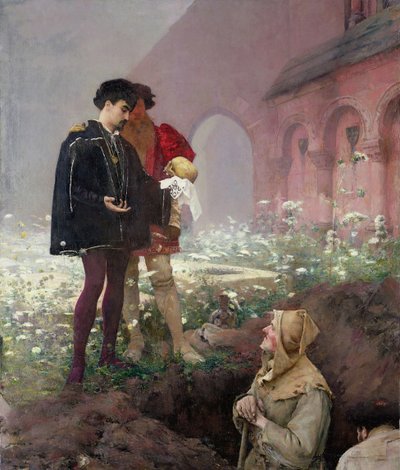 Hamlet und der Totengräber, 1883 von Pascal Adolphe Jean Dagnan Bouveret