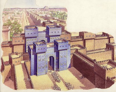 Das Ischtar-Tor von Babylon von Pat (1907-95) Nicolle