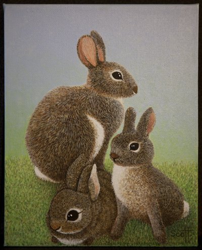 Kaninchenfamilie, 2016 von Pat Scott