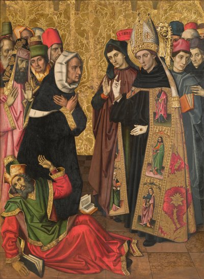Heiliger Augustinus im Streit mit den Ketzern von Pau Vergos