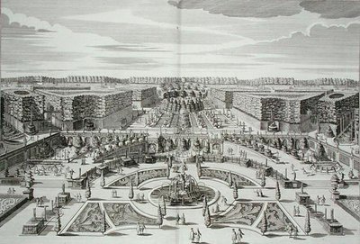 Die Große Kaskade des Fürstlichen Lustschlosses und Gärten, Berlin, graviert von Karl Remshard, veröffentlicht ca. 1711-16 (Gravur) von Paul Decker