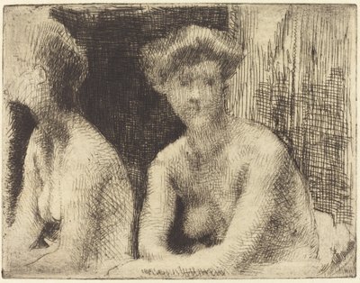 Nackte Frau vor einem Spiegel von Paul Albert Besnard