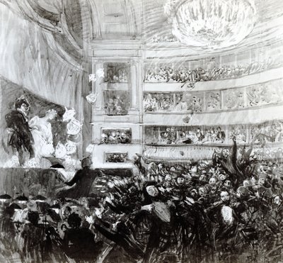 Die Schlacht von Hernani an der Comédie-Française am 25. Februar 1830, 1909 von Paul Albert Besnard