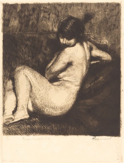 Der Federkopfschmuck Le turban à aigrette, 1901 von Paul Albert Besnard
