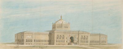 Weltausstellung Kolumbianische Exposition Kunstmuseum, Chicago, Illinois, Perspektive, ca. 1890-1891 von Paul C. Lautrup
