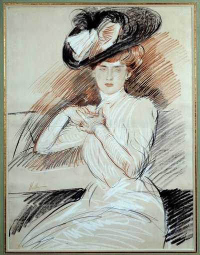 Madame Helleu. Zeichnung von Paul Helleu (1859-1927), 20. Jahrhundert von Paul Cesar Helleu