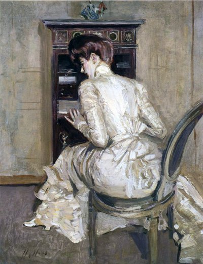 Die Frau des Künstlers an ihrem Sekretär, c.1900 von Paul Cesar Helleu