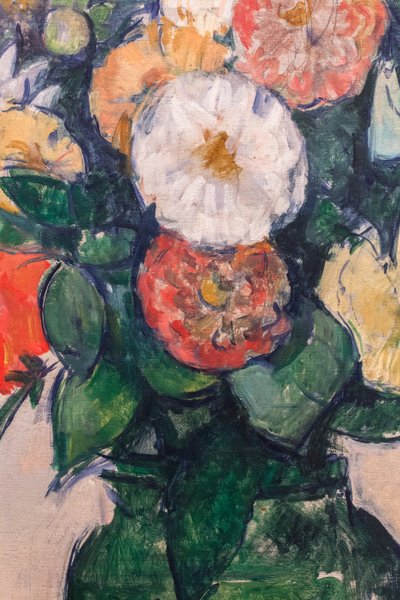 Blumen in einer grünen Vase von Paul Cezanne