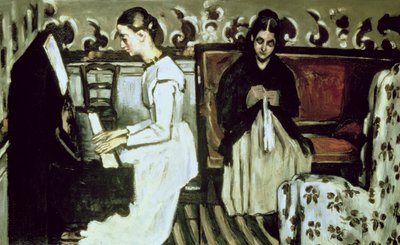Mädchen am Klavier (Ouvertüre zu Tannhäuser) von Paul Cézanne
