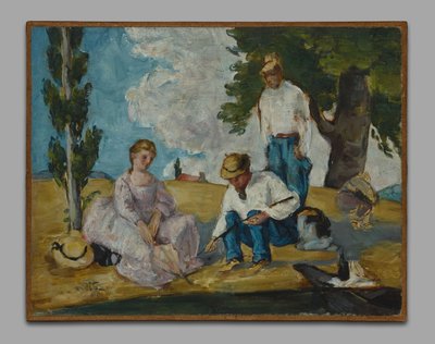 Picknick an einem Flussufer von Paul Cézanne