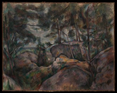 Felsen bei Fontainebleau von Paul Cézanne