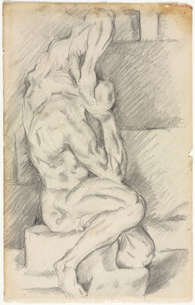 Skizze einer anatomischen Skulptur (recto) von Paul Cézanne