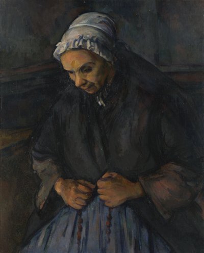 Eine alte Frau mit einem Rosenkranz, ca. 1895 von Paul Cézanne