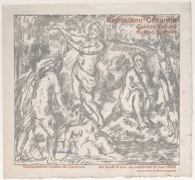 Ausstellungskatalog für eine Cézanne-Show in der Galerie Vollard, 9. Mai - 10. Juni 1898 von Paul Cézanne
