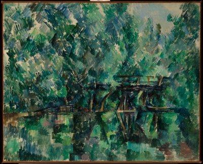 Die Brücke der Insel Machefer in Saint-Maur-des-Fossés von Paul Cézanne