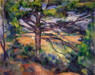 Große Kiefer und rote Erde von Paul Cézanne