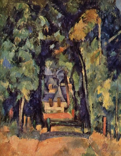 Die Allee in Chantilly von Paul Cézanne