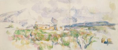 Der Berg Sainte-Victoire, gesehen aus den Lauves von Paul Cézanne