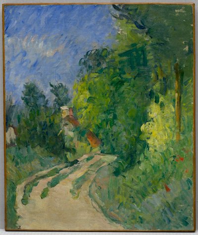 Die kurvenreiche Straße im Unterholz von Paul Cézanne