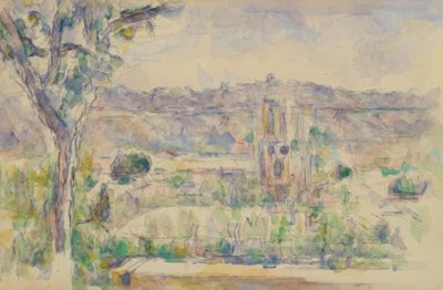 Die Kathedrale von Aix, gesehen aus dem Atelier der Lauves von Paul Cézanne
