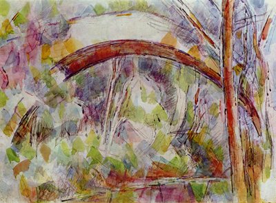 Die Brücke der drei Wasserfälle von Paul Cézanne