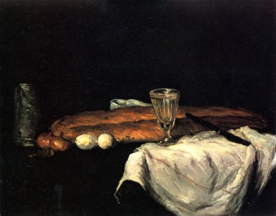 Das Brot und die Eier von Paul Cézanne