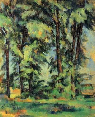 Die großen Bäume am Jas de Bouffan von Paul Cézanne