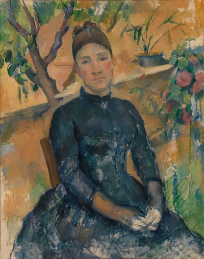Madame Cézanne im Gewächshaus von Paul Cézanne