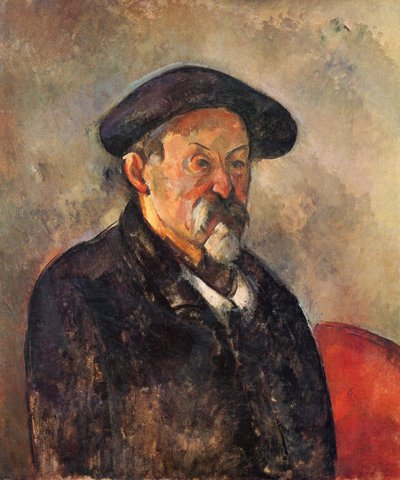 Selbstporträt mit Barett von Paul Cézanne
