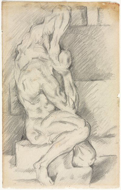 Skizze einer anatomischen Skulptur recto Skizze von Madame Cézanne verso, 1881-1884 von Paul Cézanne