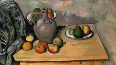 Stillleben mit blauem Tuch, ca. 1893-94 von Paul Cézanne
