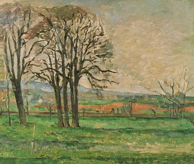 Die kahlen Bäume in Jas de Bouffan, 1885-1886 von Paul Cézanne