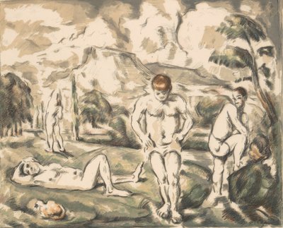Die großen Badenden, ca. 1898 von Paul Cézanne