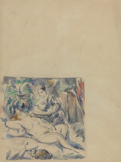 Aufwachen [verso] von Paul Cézanne
