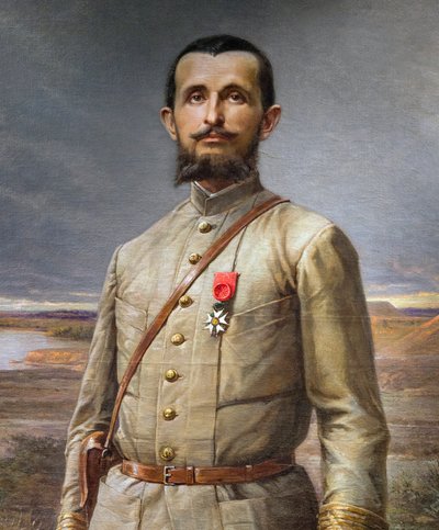 (Detail) "Le commandant Marchand" (Jean Baptiste - Jean-Baptiste Marchand) von Paul Dominique Philippoteaux
