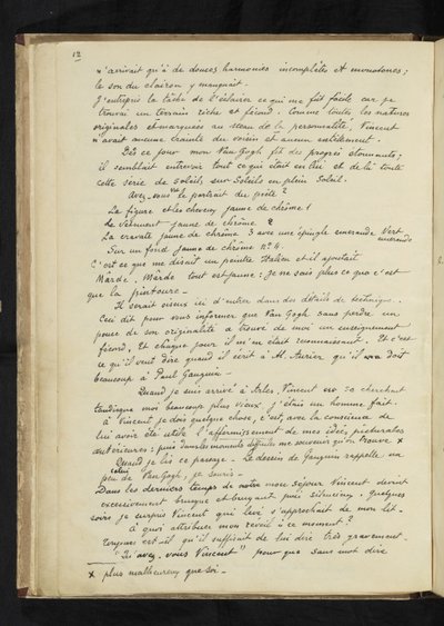 Avant et après - Beschreibung von Gauguins Aufenthalt bei Vincent van Gogh in Arles (S. 12) von Paul Gauguin