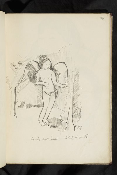 Avant et après - Zeichnung "Les ailes sont lourdes. Le tout est primitif" von Paul Gauguin
