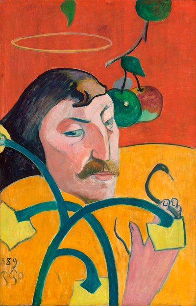 Selbstporträt mit Heiligenschein von Paul Gauguin