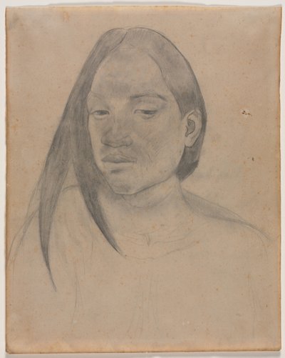 Kopf einer tahitianischen Frau von Paul Gauguin