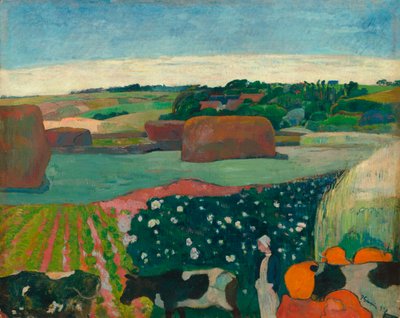 Heuhaufen in der Bretagne von Paul Gauguin